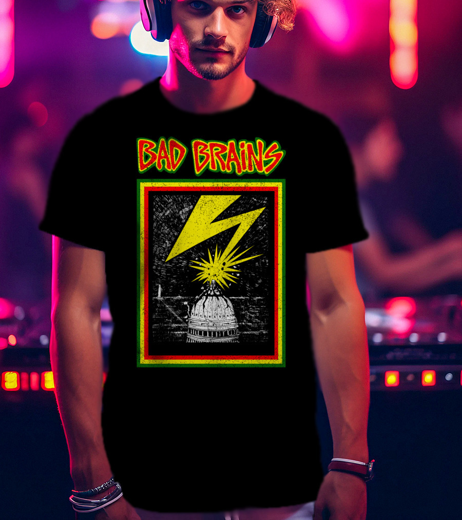 Bad Brains Capitol Lightning Bolt Explosion T-Shirt