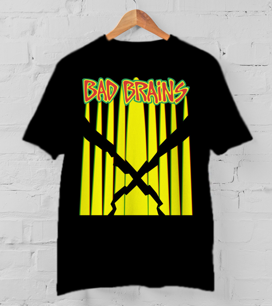 Bad Brains Yellow Stripes With Red And Green T-Shirt