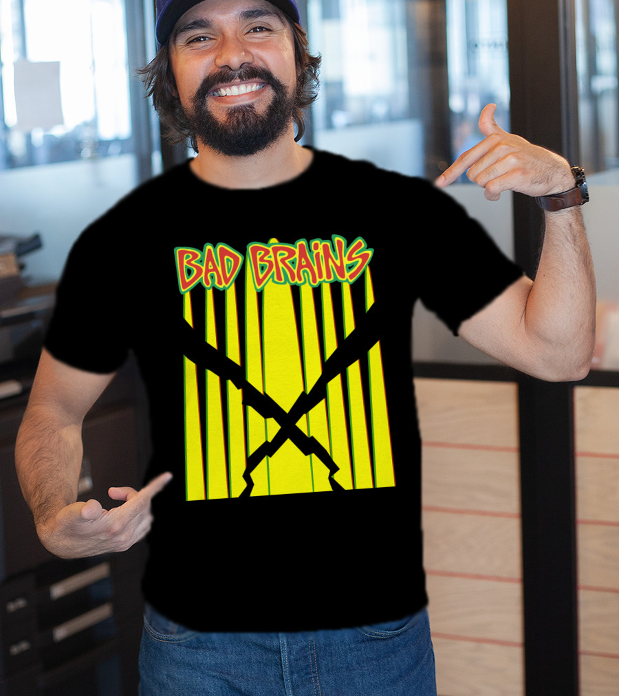Bad Brains Yellow Stripes With Red And Green T-Shirt