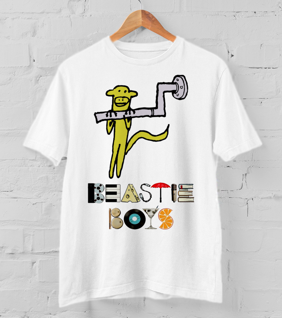 Beastie Boys Monkey And Pipe With Iconic Letters T-Shirt