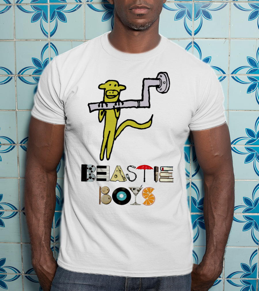 Beastie Boys Monkey And Pipe With Iconic Letters T-Shirt