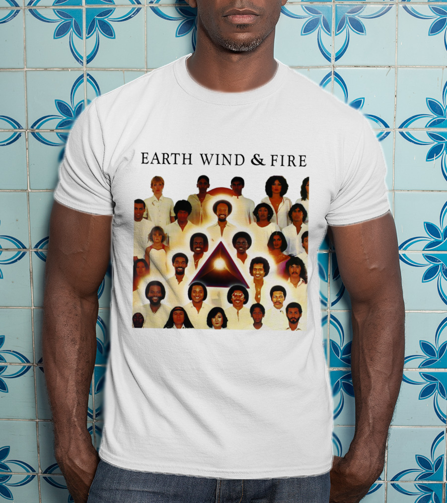 Earth Wind & Fire Classic Band Photo Collage T-Shirt