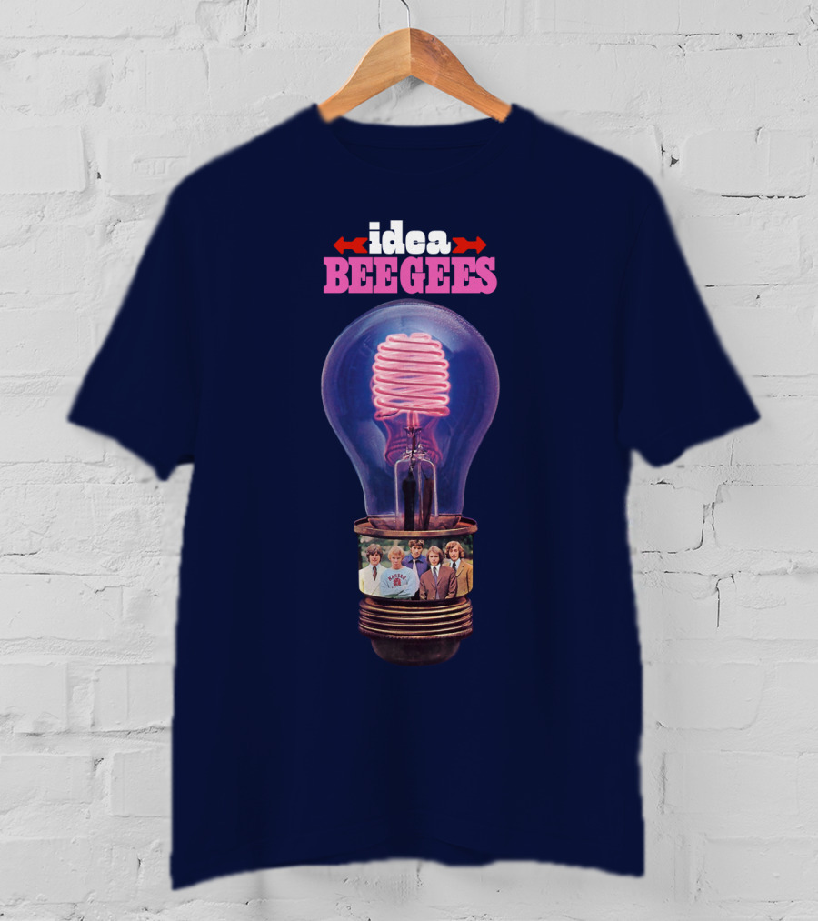 Idea Bee Gees Light Bulb Neon Photographic Group T-Shirt