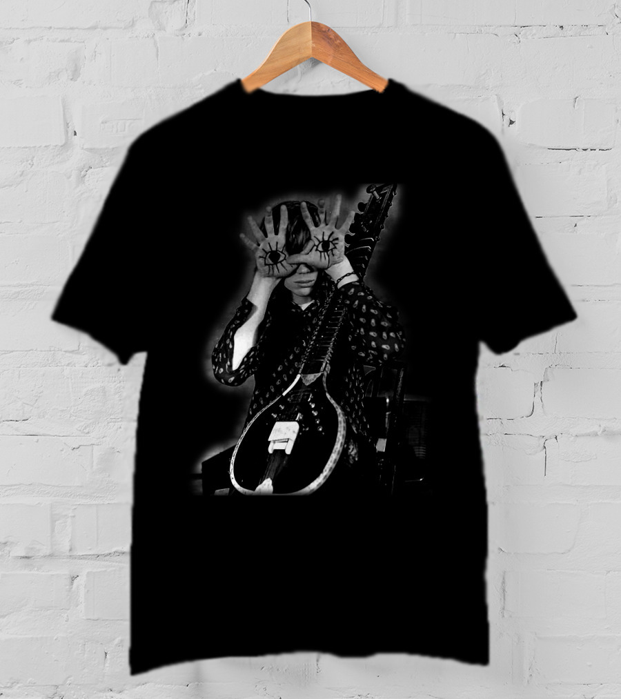 Surreal Musician With Eyes On Hands And String Instrument T-Shirt