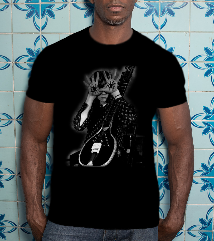 Surreal Musician With Eyes On Hands And String Instrument T-Shirt