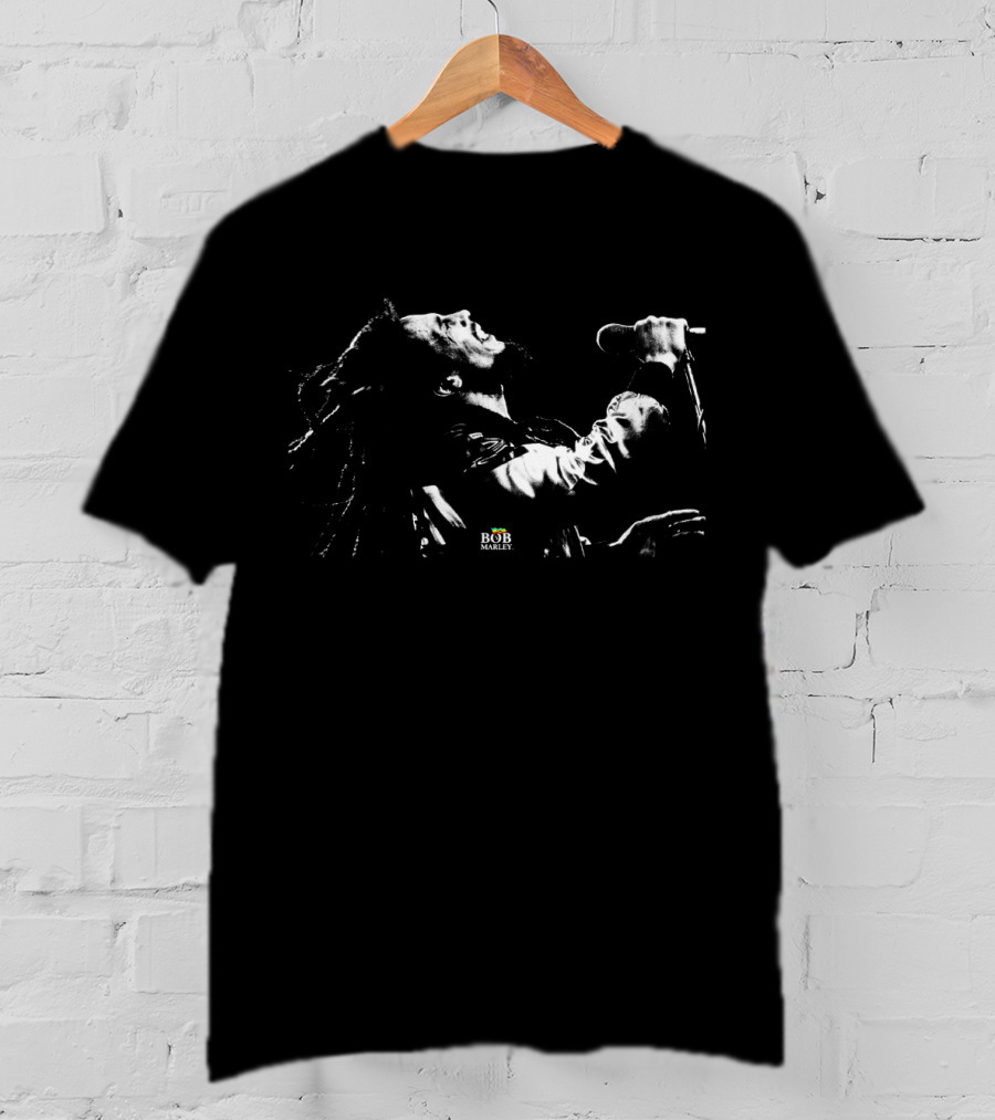 Bob Marley Live Performance Microphone Passion T-Shirt