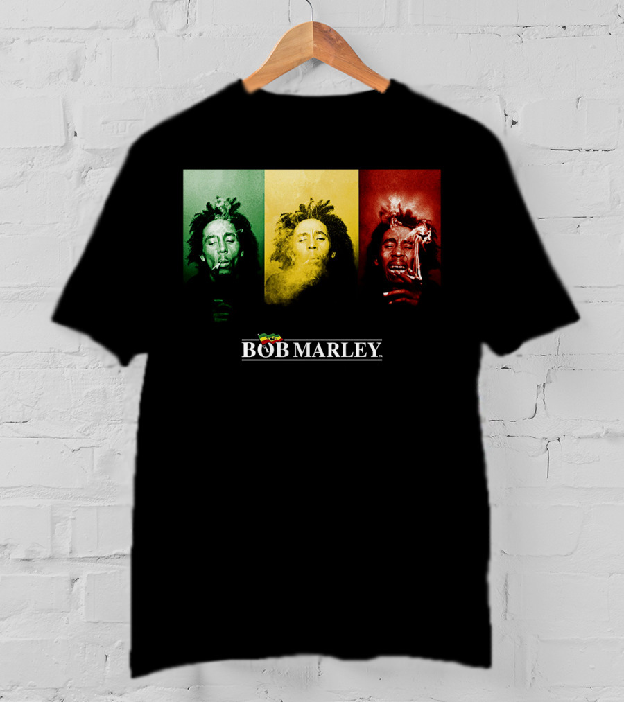 Bob Marley Rasta Tricolor Smoke T-Shirt