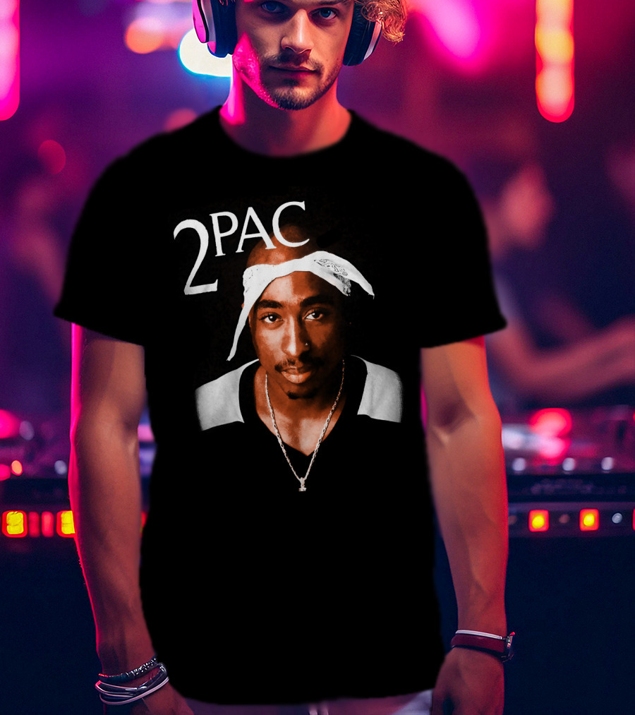 2Pac Bandana Portrait T-Shirt