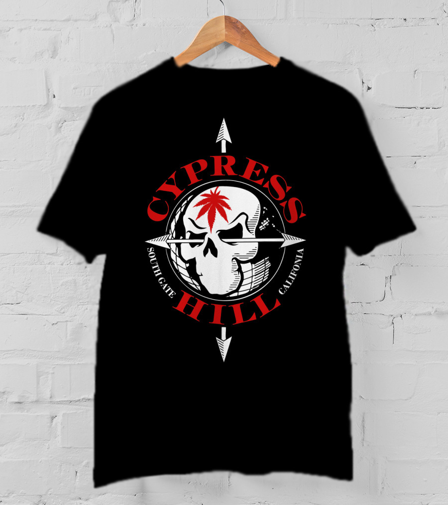 Cypress Hill South Gate California Skull And Arrow T-Shirt