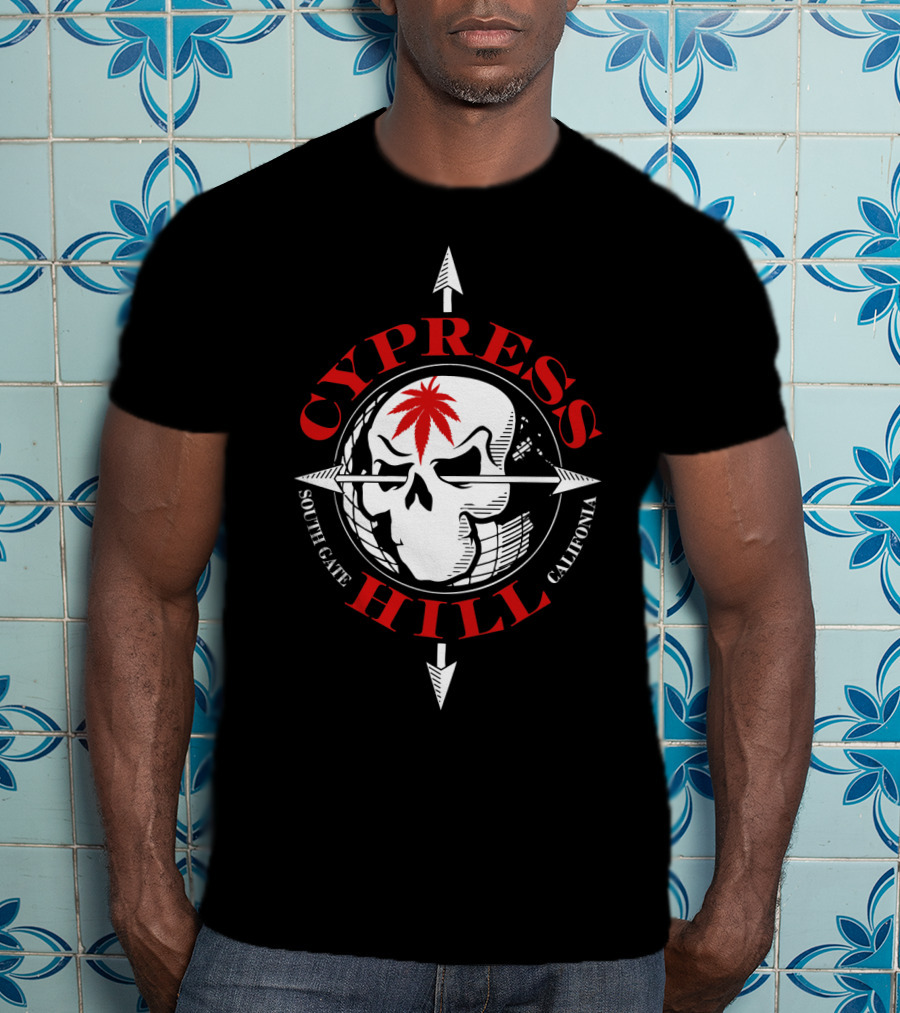 Cypress Hill South Gate California Skull And Arrow T-Shirt