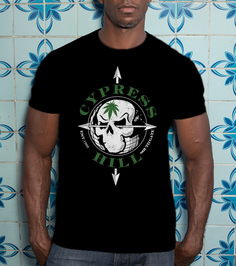 Cypress Hill Skull And Arrows South Gate Est. 1988 T-Shirt