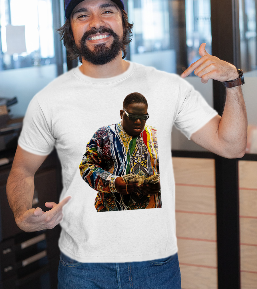 Colorful Sweater Money Counting Sunglasses T-Shirt