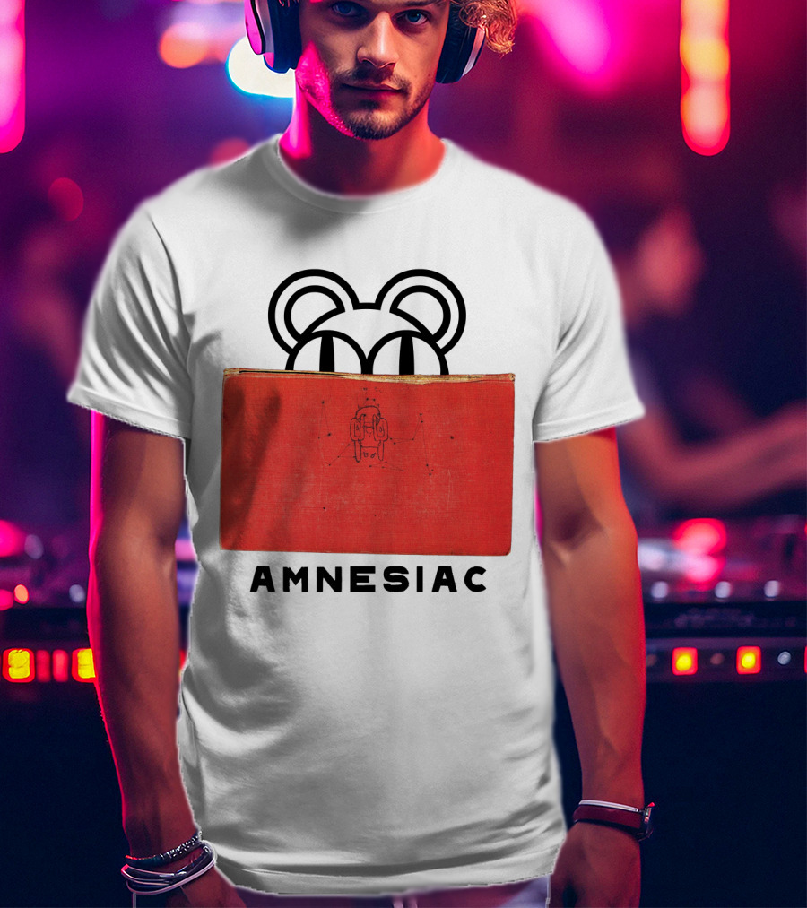 Amnesiac Radiohead Bear And Book T-Shirt