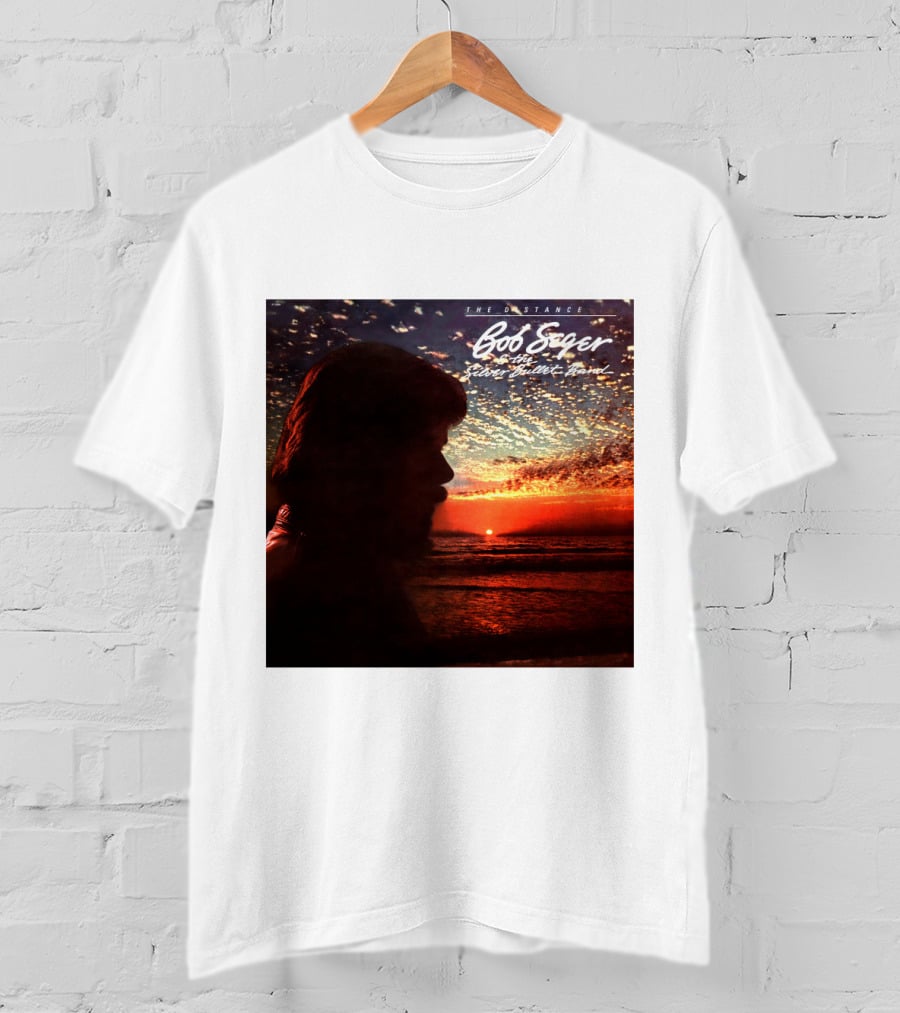 Bob Seger Against The Wind The Distance Album Cover Sunset Silhouette T-Shirt