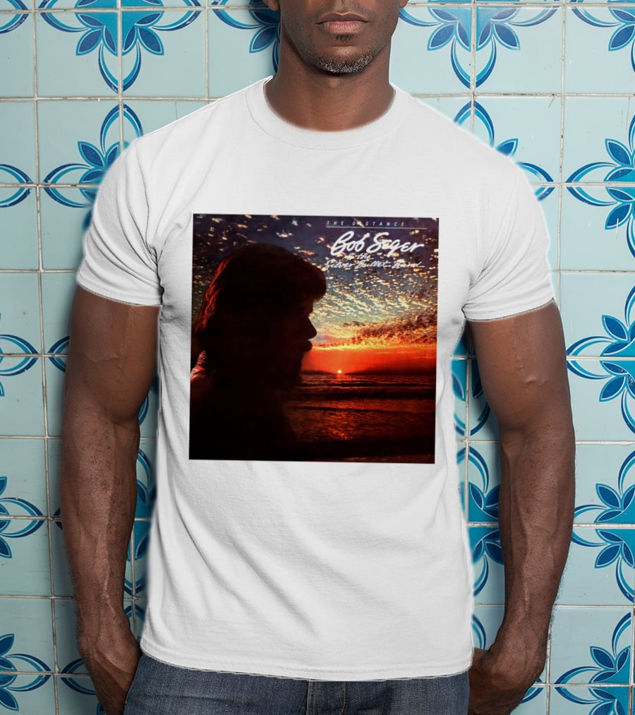 Bob Seger Against The Wind The Distance Album Cover Sunset Silhouette T-Shirt