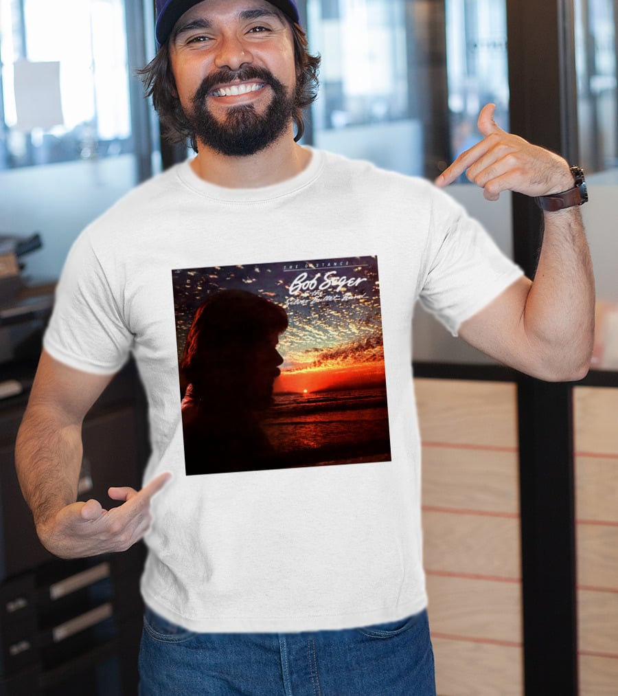 Bob Seger Against The Wind The Distance Album Cover Sunset Silhouette T-Shirt