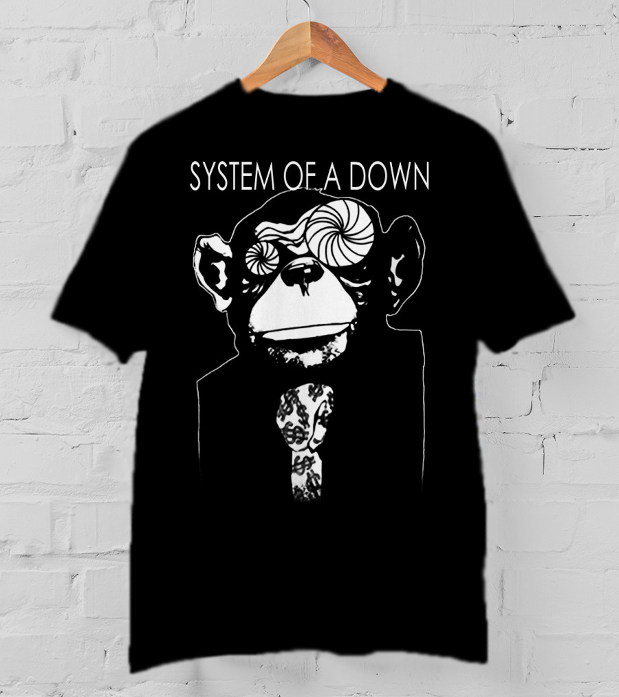 System Of A Down Optical Spiral Monkey T-Shirt