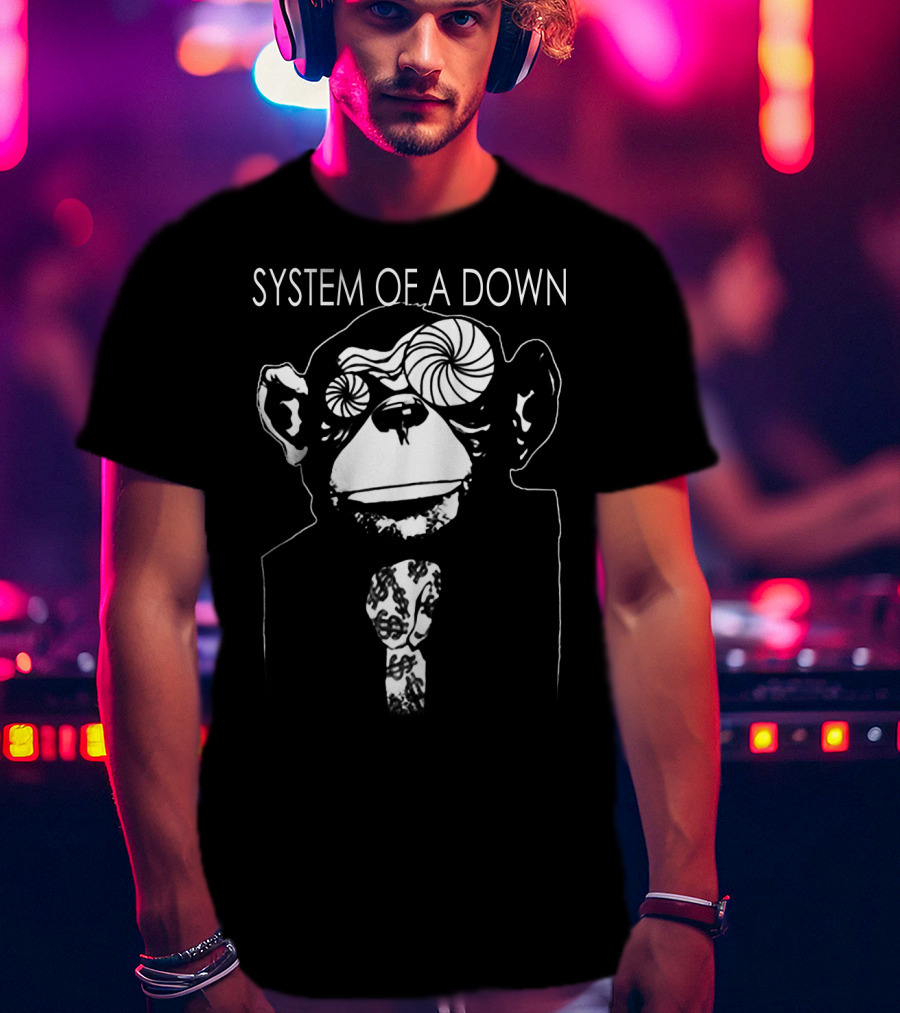 System Of A Down Optical Spiral Monkey T-Shirt