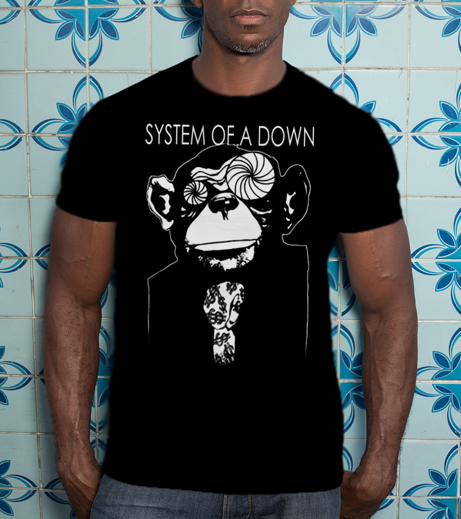 System Of A Down Optical Spiral Monkey T-Shirt