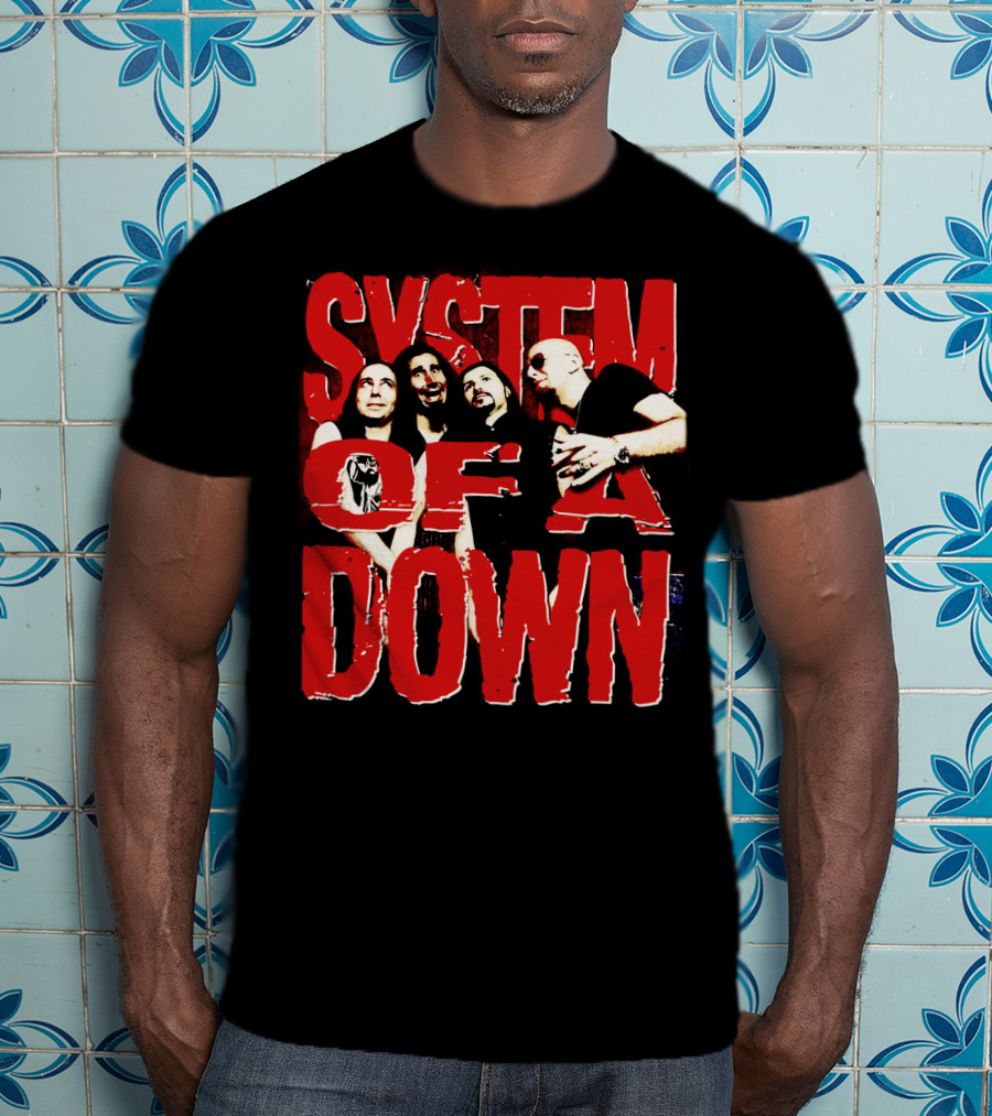 System Of A Down Band Members Red T-Shirt
