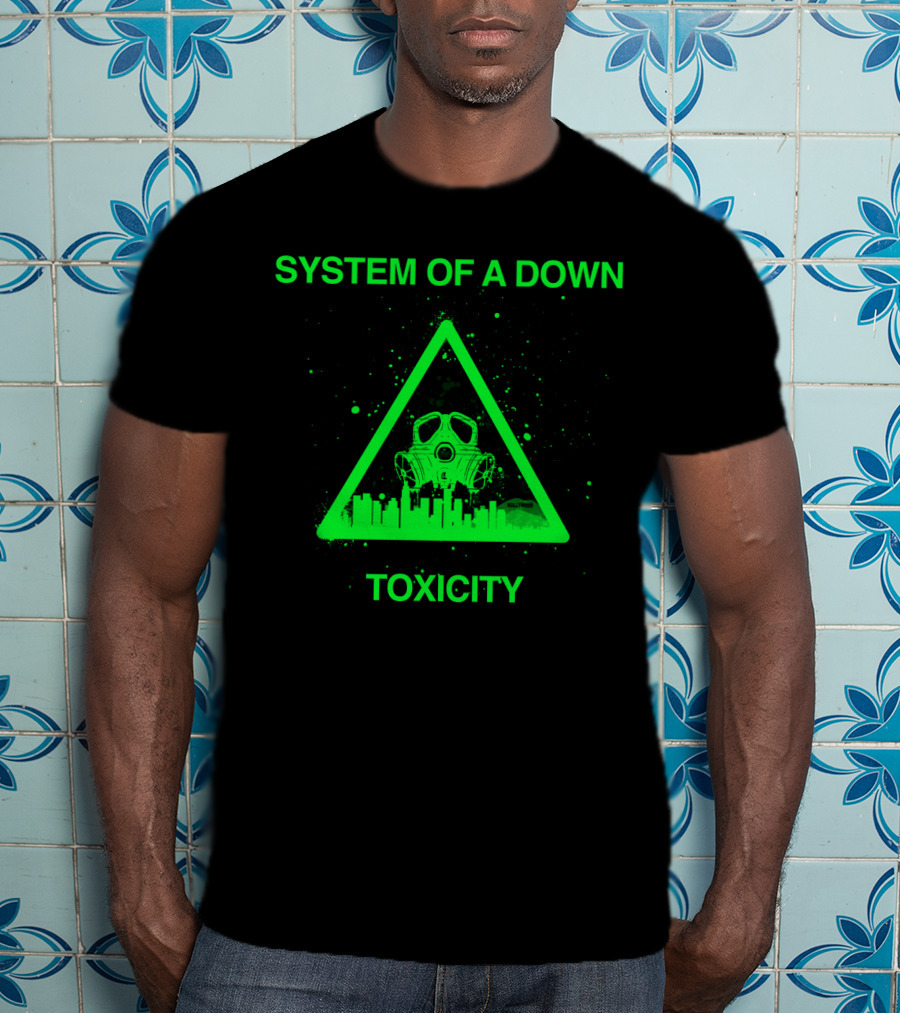 System Of A Down Toxicity Gas Mask Triangle T-Shirt