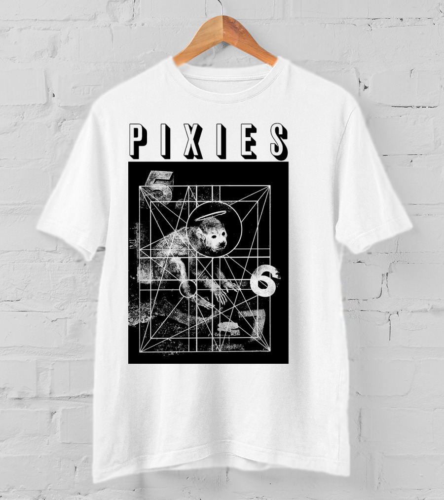 Pixies Geometric Monkey Design 567 T-Shirt