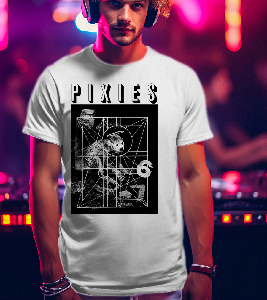 Pixies Geometric Monkey Design 567 T-Shirt