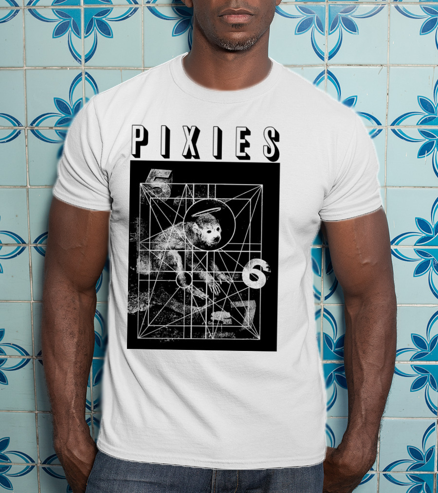 Pixies Geometric Monkey Design 567 T-Shirt