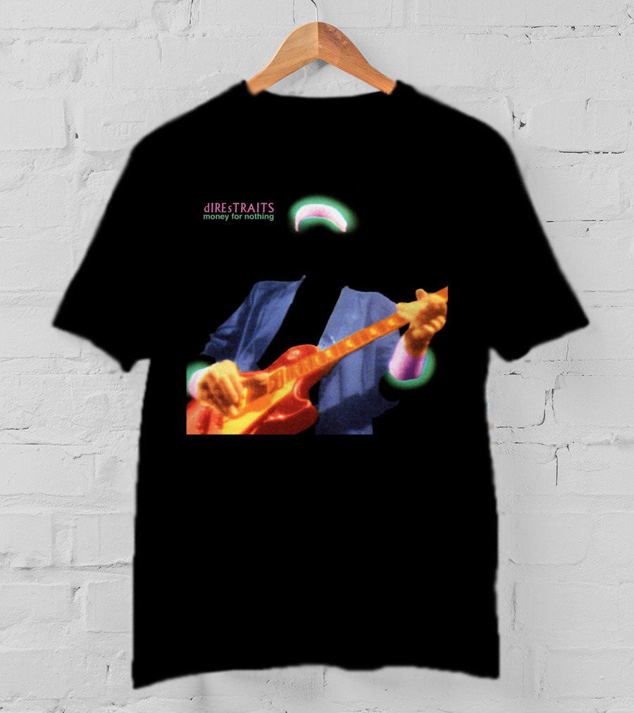 Dire Straits Money For Nothing Iconic Neon Guitar T-Shirt