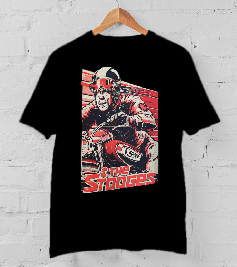 Iggy & The Stooges Motorcycle Racer Retro Art T-Shirt