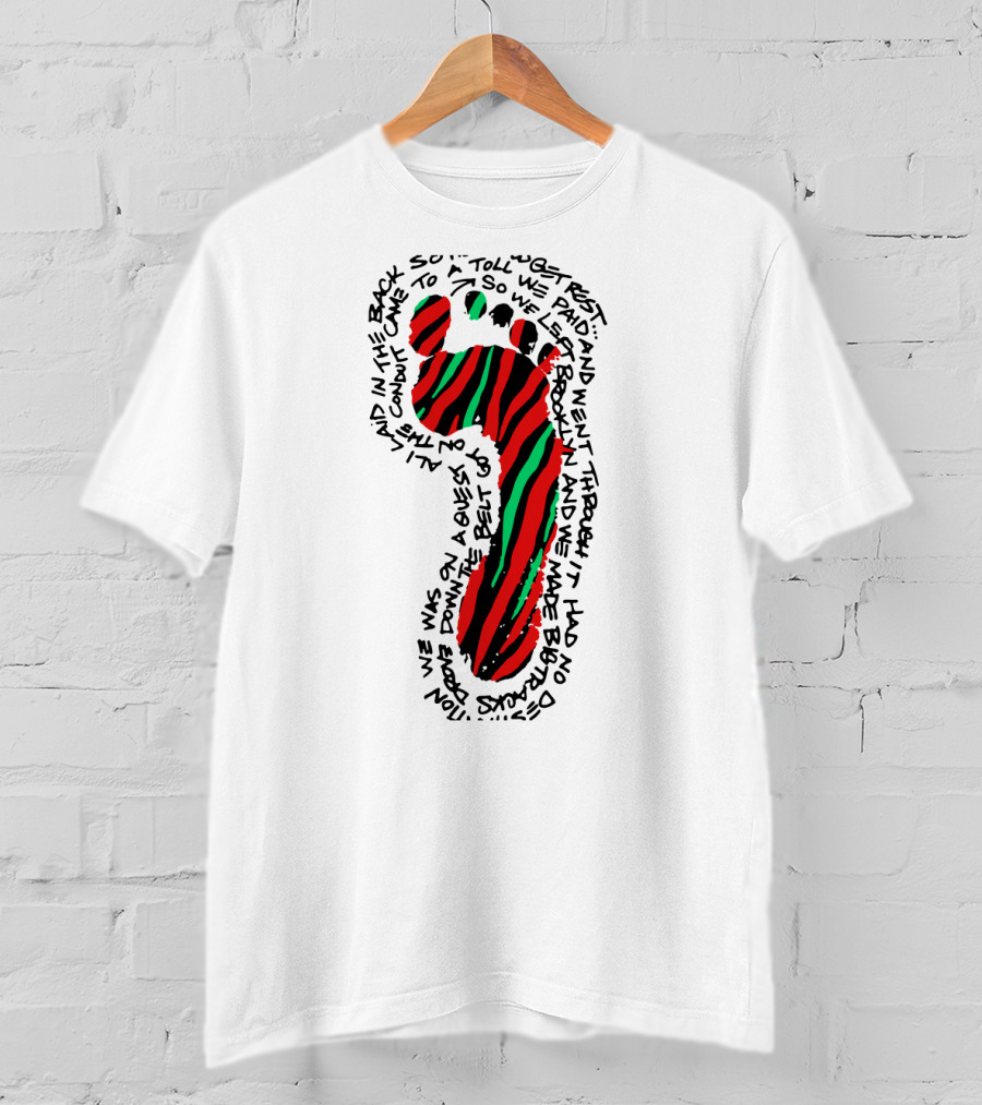 A Tribe Called Quest Footprint With Lyrics T-Shirt