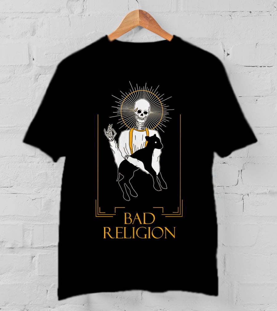 Bad Religion Skeleton And Goat Iconography T-Shirt
