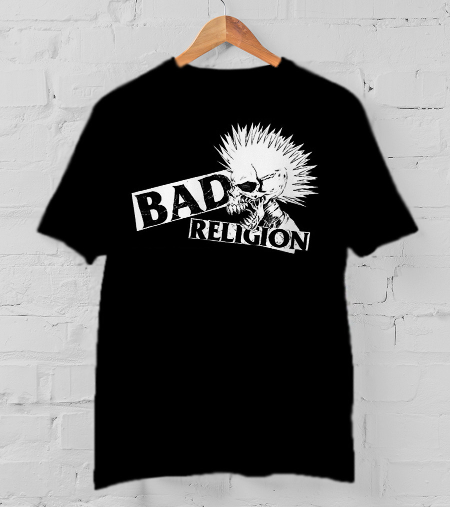 Bad Religion Punk Skull Mohawk T-Shirt