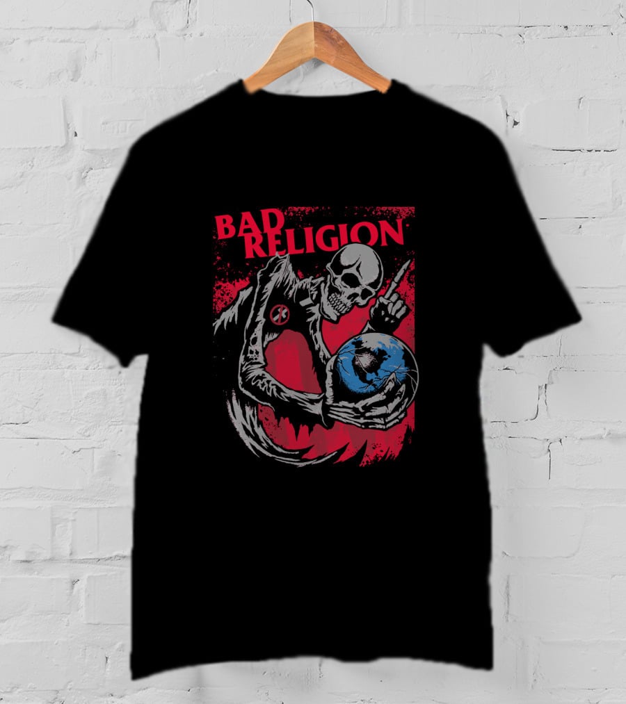 Bad Religion Grim Reaper Holding Earth T-Shirt