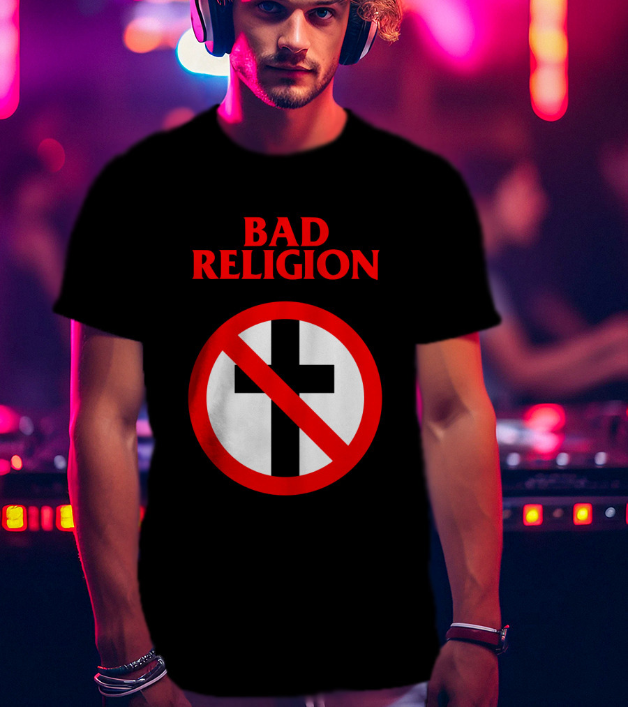Bad Religion No Cross Symbol Iconic Punk Band T-Shirt