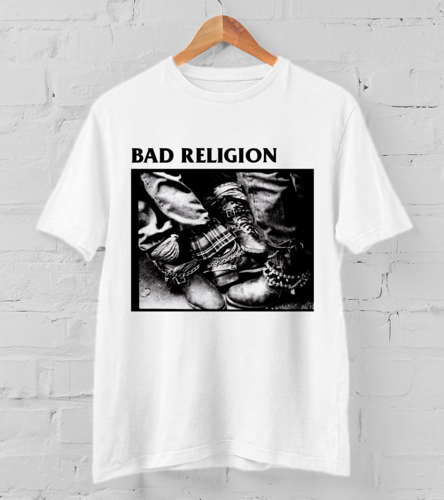 Bad Religion Band Punk Rock Boot Chains And Plaid Pants T-Shirt