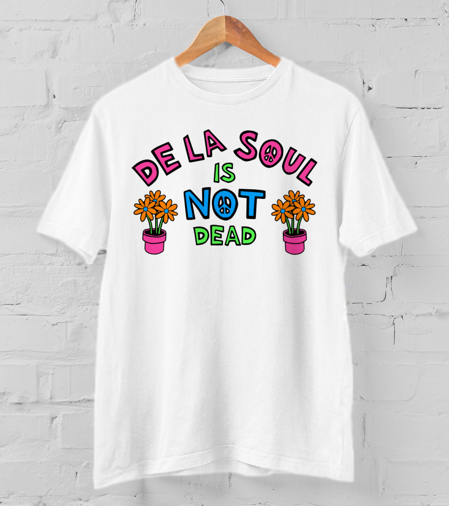 De La Soul Is Not Dead Peace Symbol And Flowers T-Shirt