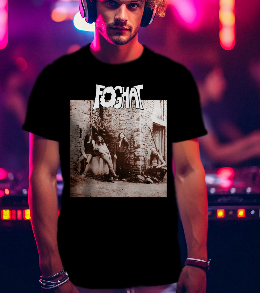 Foghat Band Vintage Wall Background Retro Photo T-Shirt