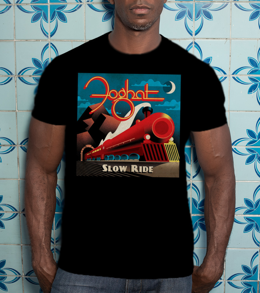 Foghat Slow Ride Retro Train T-Shirt