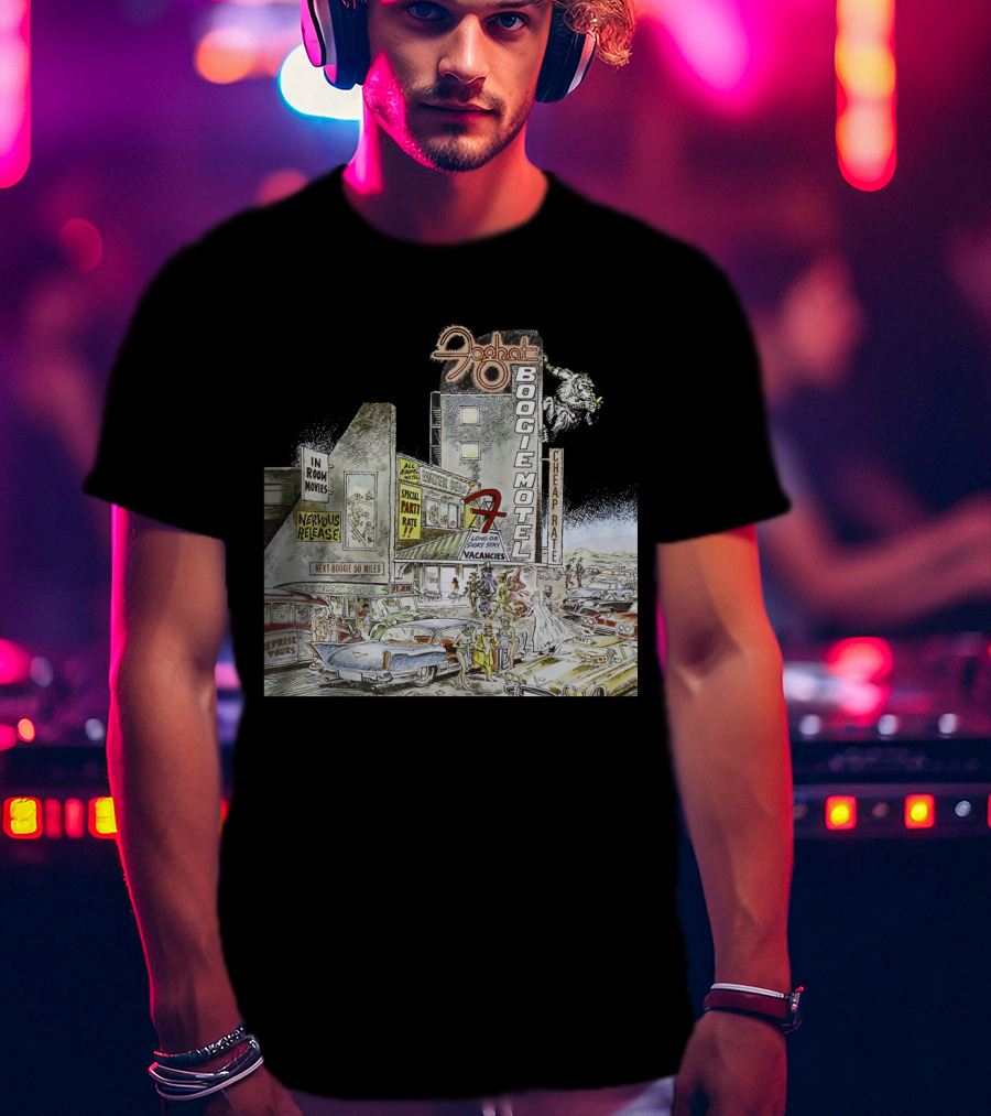 Foghat Boogie Motel Nervous Rex No Vacancies Retro Cars Scene T-Shirt