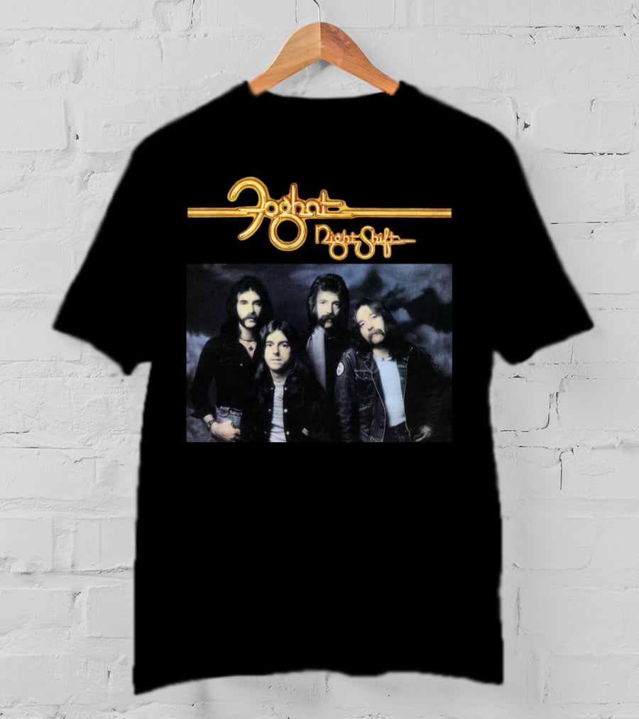Foghat Night Shift Band Photo Album Cover T-Shirt