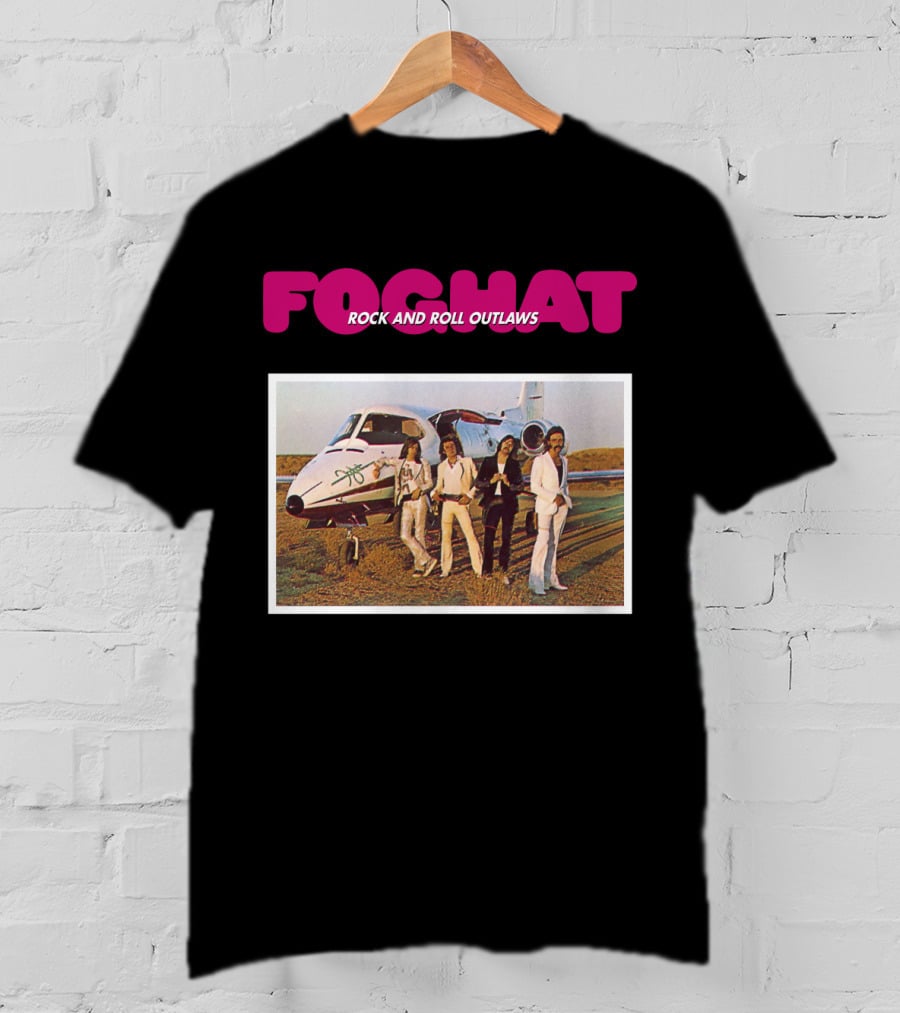 Foghat Rock And Roll Outlaws Band Jet Scene T-Shirt
