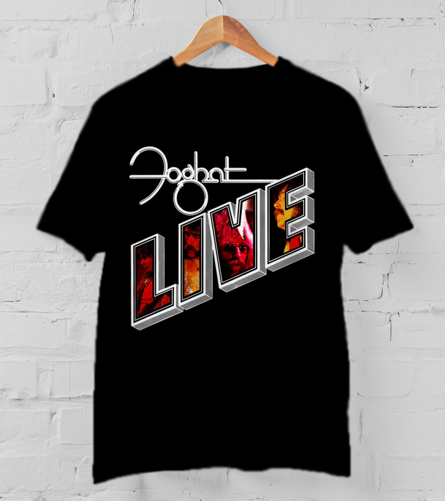 Foghat Live Album Cover Vintage Style T-Shirt