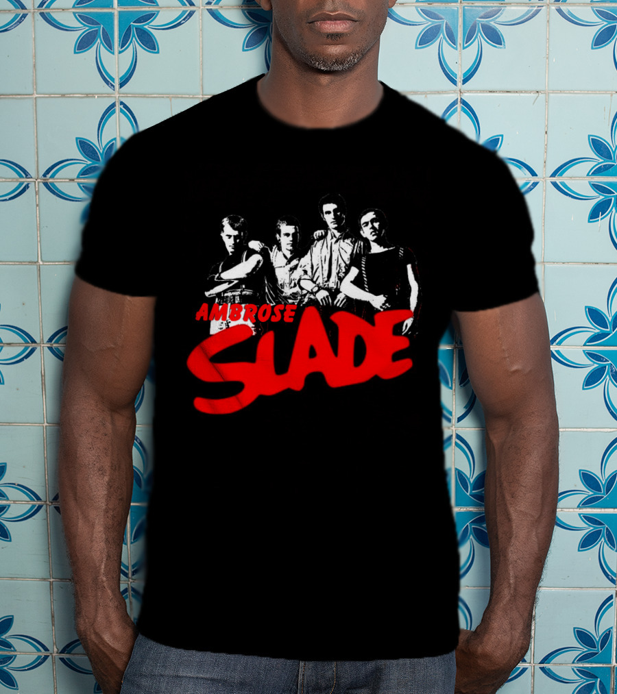 Ambrose Slade Band Graphic Black T-Shirt