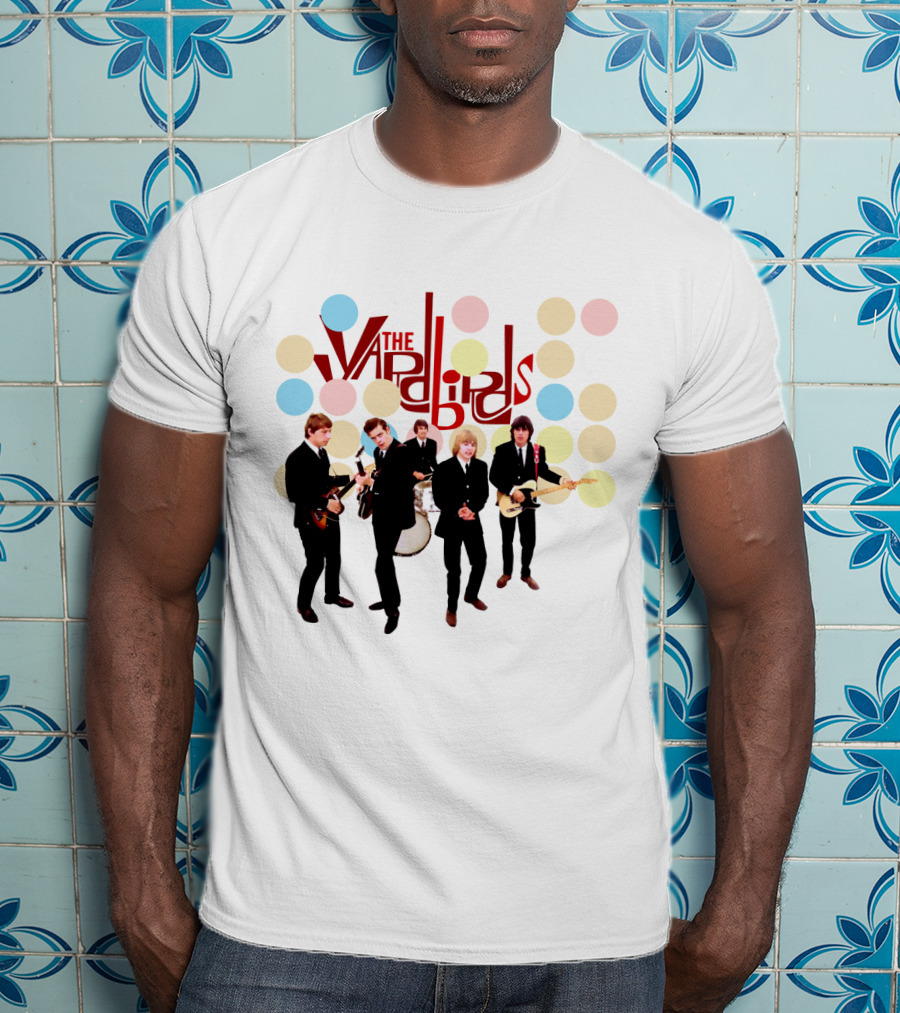 The Yardbirds Band Members With Guitars And Drums T-Shirt