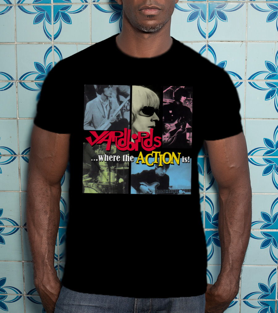 Yardbirds Where The Action Is Collage T-Shirt