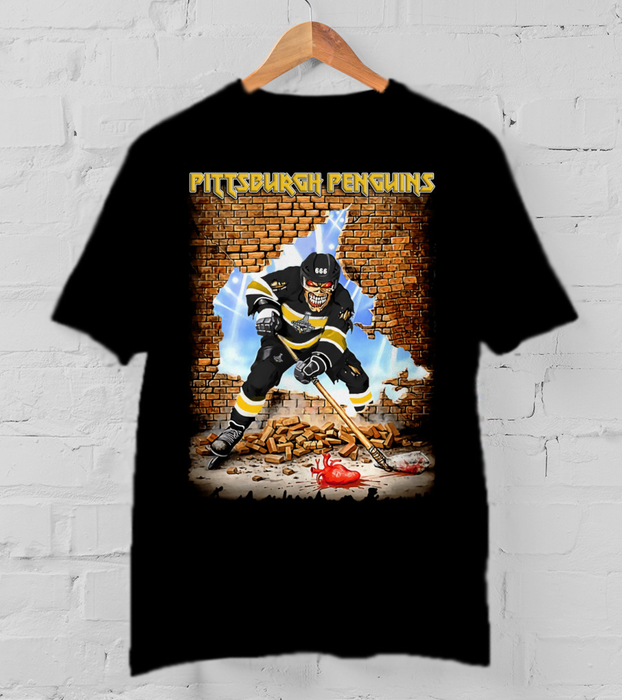 Pittsburgh Penguins Skeleton Hockey Breakthrough T-Shirt