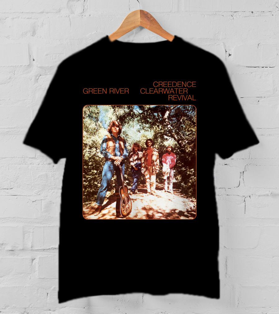Creedence Clearwater Revival Green River Album Cover Group Photo T-Shirt