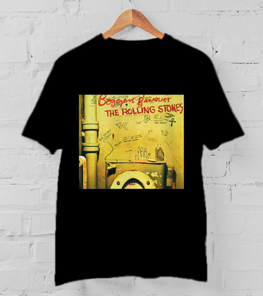 Beggars Banquet The Rolling Stones Graffiti Toilet Cover Art T-Shirt