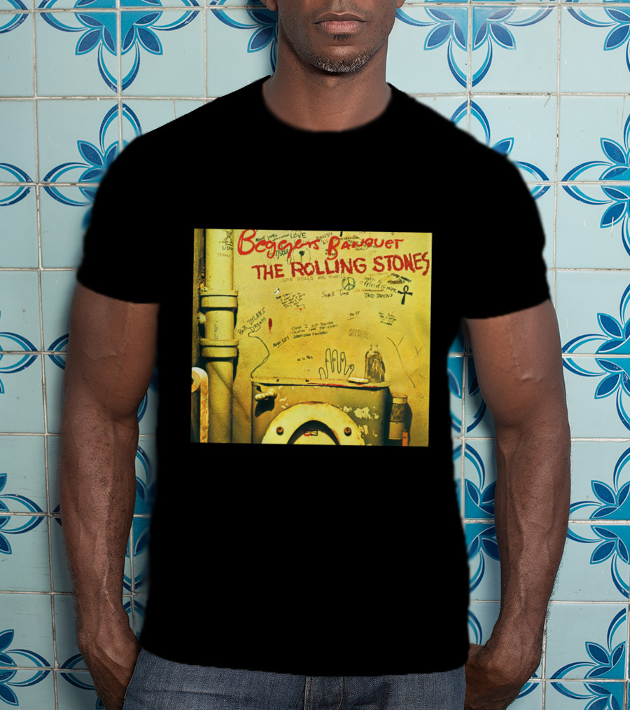 Beggars Banquet The Rolling Stones Graffiti Toilet Cover Art T-Shirt